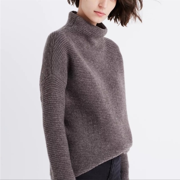 Madewell Sweaters - Madewell Southfield Mockneck sweater gray women’s size small